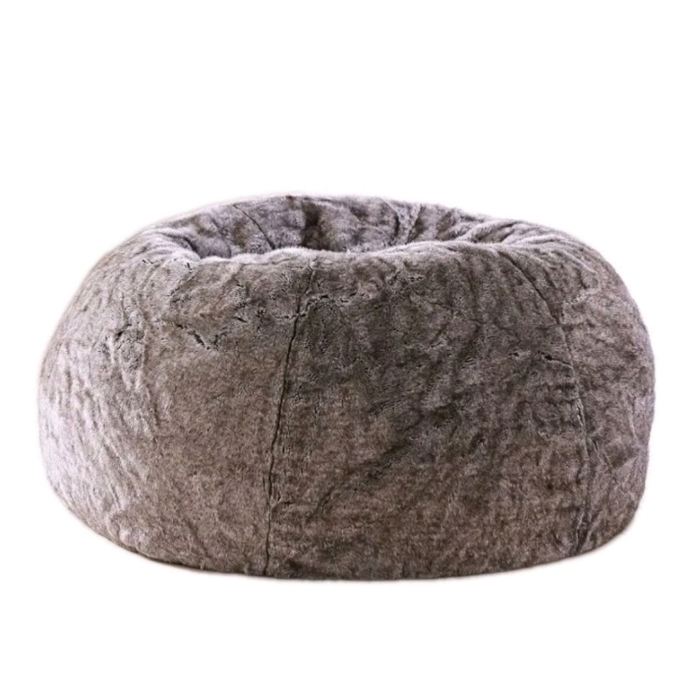 Pottery Barn Teen Large Tipped Faux Fur Bean Bag Cover NWT 41”